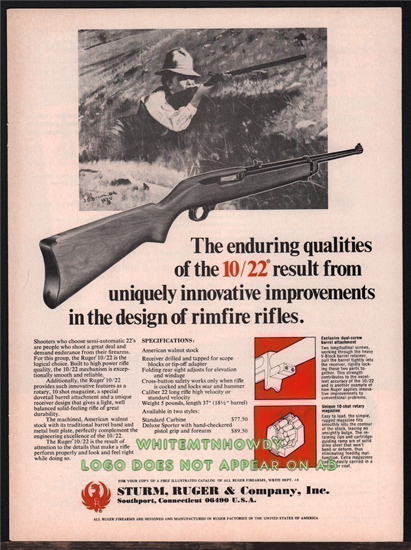 1976 RUGER 10/22 Rimfire Rifle AD-img-0