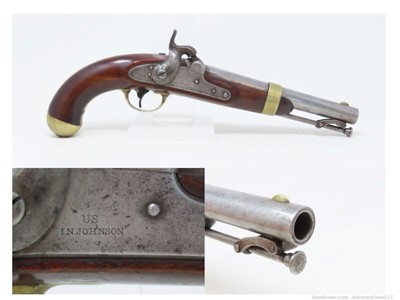 1855 Dated Antique I.N. JOHNSON U.S. M1842 DRAGOON Pistol BLEEDING KANSAS  