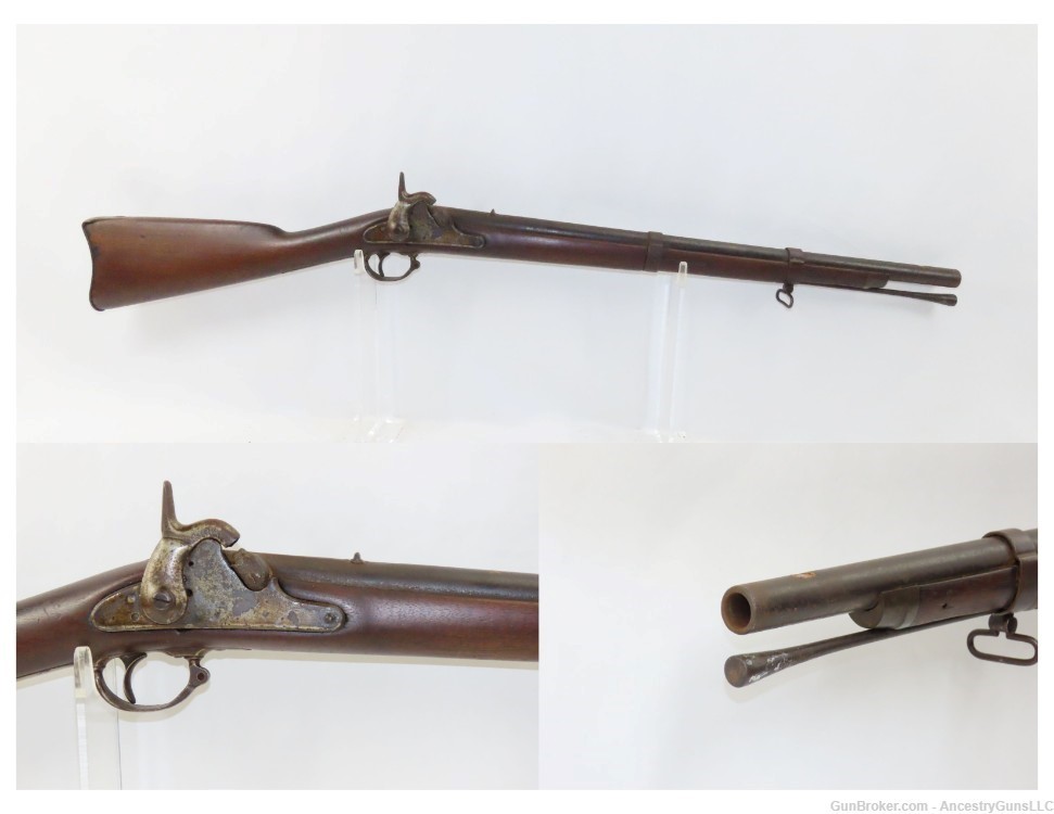 Antique Rifle-Musket with C.S. RICHMOND CIVIL WAR  “HUMPBACK” Lock-img-0