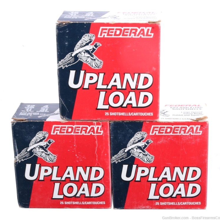 Federal Upland Load 2.75" 12ga 1 1/4oz #4 Shot Lot of 75-New Old Stock(JFM)-img-0