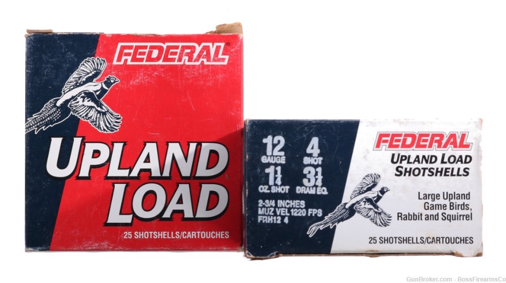 Federal Upland Load 2.75" 12ga 1 1/4oz #4 Shot Lot of 75-New Old Stock(JFM)-img-1