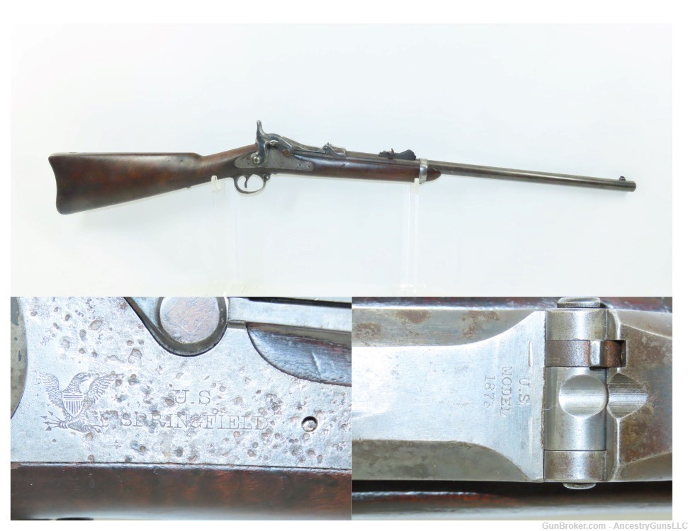 Antique U.S. SPRINGFIELD M1884 TRAPDOOR .45-70 GOVT SR Carbine INDIAN WARS -img-0