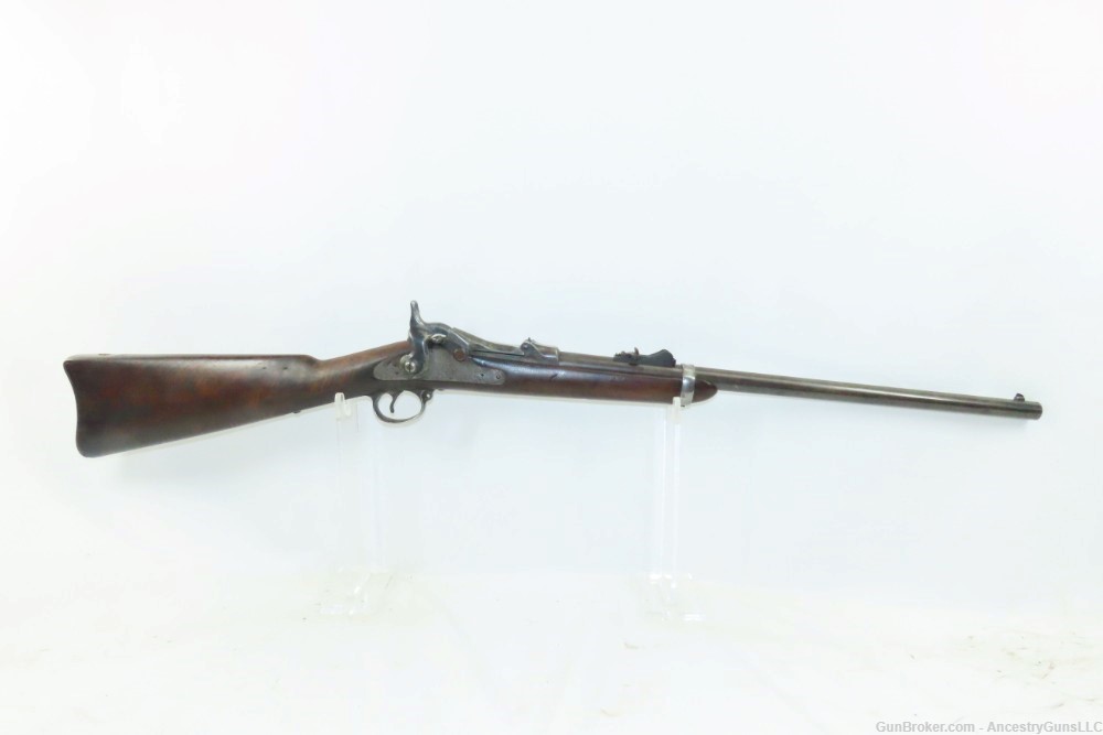 Antique U.S. SPRINGFIELD M1884 TRAPDOOR .45-70 GOVT SR Carbine INDIAN WARS -img-1
