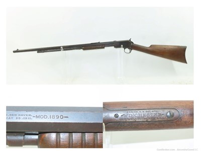 1912 WINCHESTER M1890 Pump Action .22 SHORT RF C&R TAKEDOWN Rifle PLINKER  