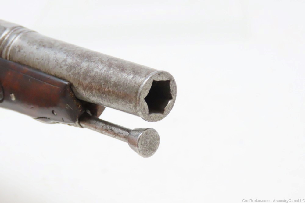 1700s DAINTY EUROPEAN Antique FLINTLOCK Pistol CARVED Stock .32 Caliber-img-5