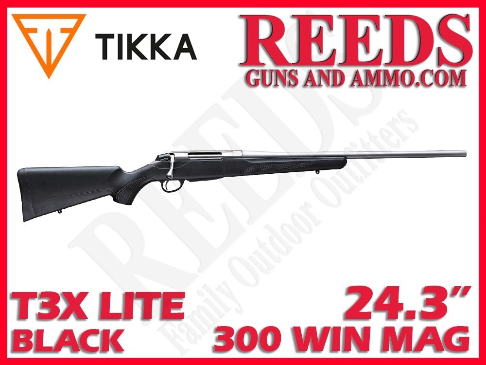 Tikka T3x Lite Black Stainless 300 Win Mag 24.3in JRTXB331R10-img-0