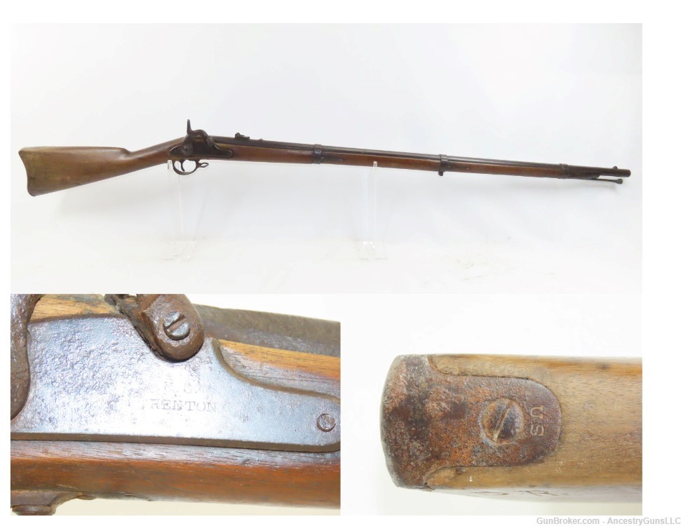 CIVIL WAR Antique U.S. TRENTON, NEW JERSEY “EVERYMAN’S” M1861 Rifle-Musket -img-0