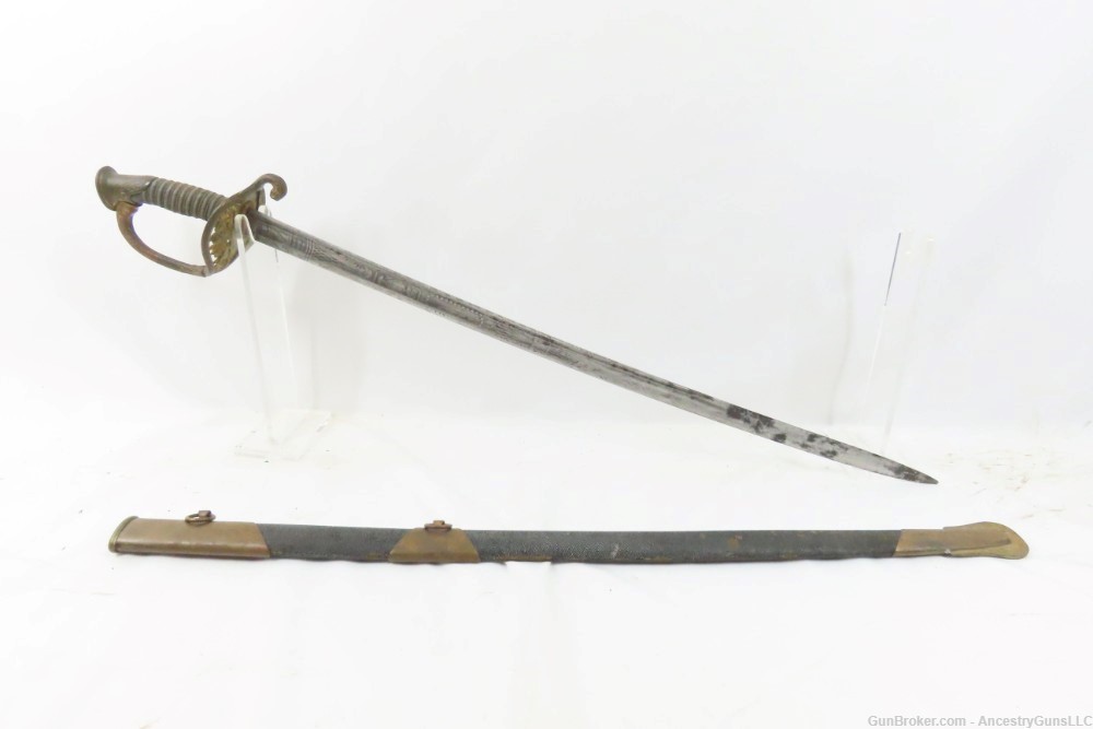 CIVIL WAR Era W.H. HORSTMANN U.S. Model 1852 NAVAL Officer's Sword BLOCKADE-img-1