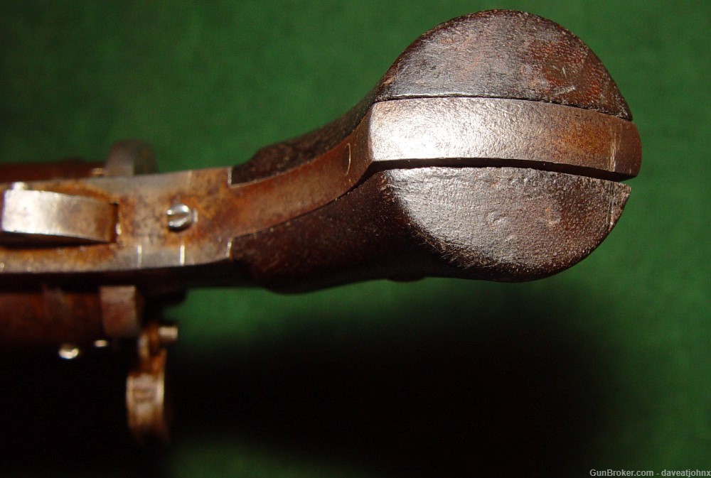 Antique 1860's 7mm Belgian Folding Trigger Pinfire Revolver-img-7