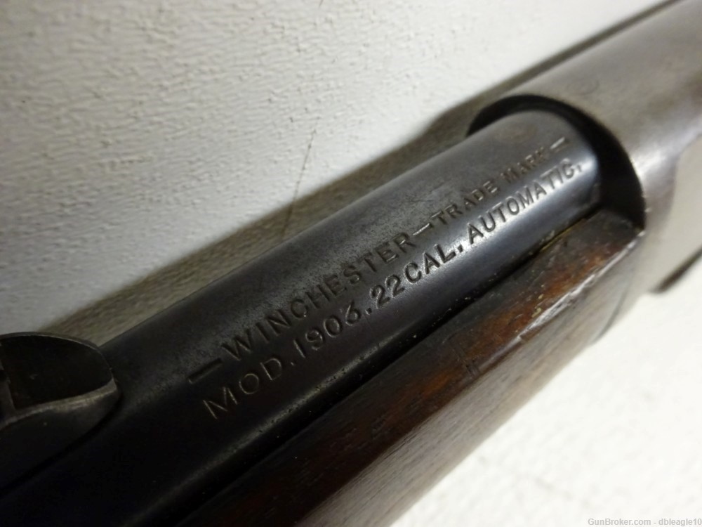 Winchester Model 1903 .22 Cal. Semi Auto Tube Fed Finger Plunger Rifle-img-26
