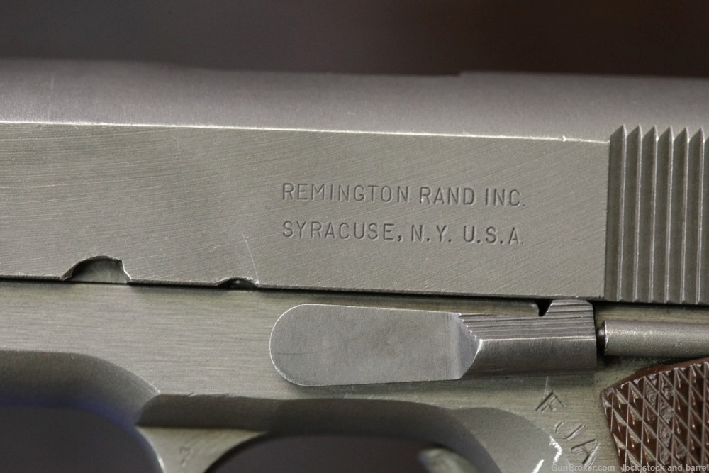 WWII US Remington Rand 1911A1 1911-A1 .45 ACP Semi-Auto Pistol, 1945 C&R-img-12