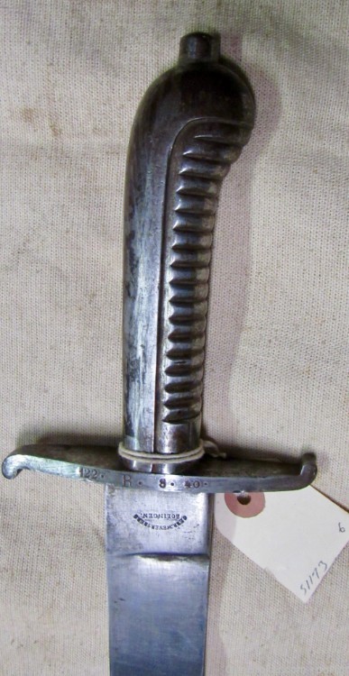 Scarce Steel Handle German Faschinenmesser Short Sword Unit Marked-img-1