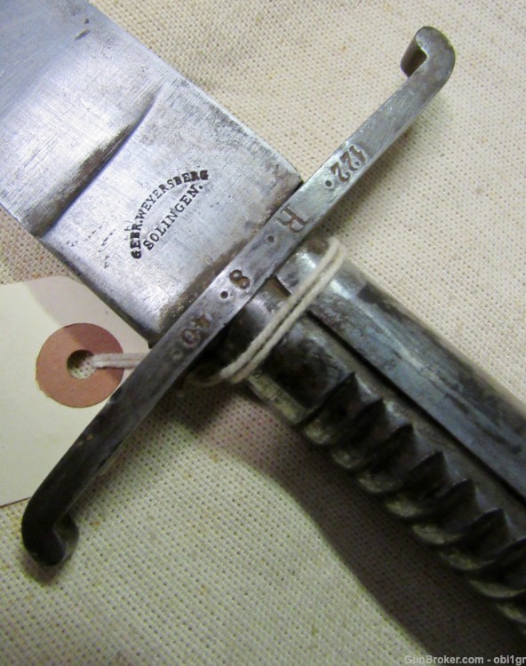 Scarce Steel Handle German Faschinenmesser Short Sword Unit Marked-img-3