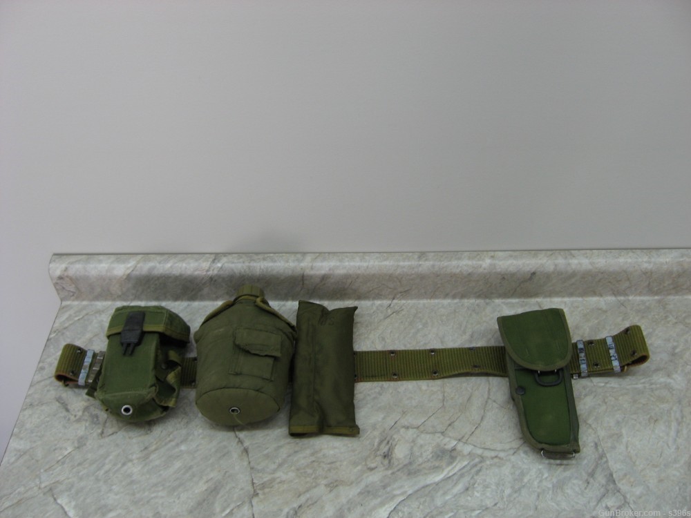 US  M12 Holster Beretta M9 92F M1911 LOAD OUT BELT POUCH 1969 CANTEEN-img-0