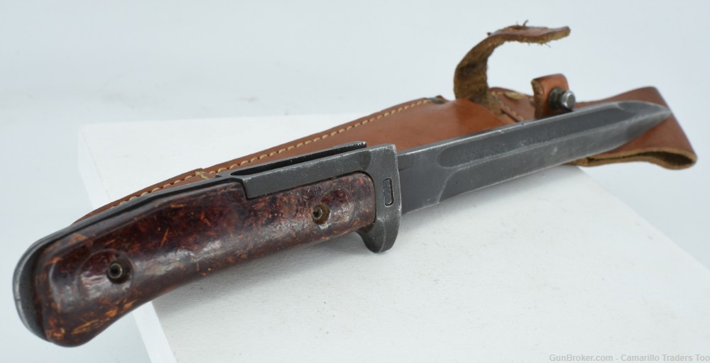 Cold War Czech VZ. 58 Rifle Late Production Full Tang Bayonet & Scabbard-img-0