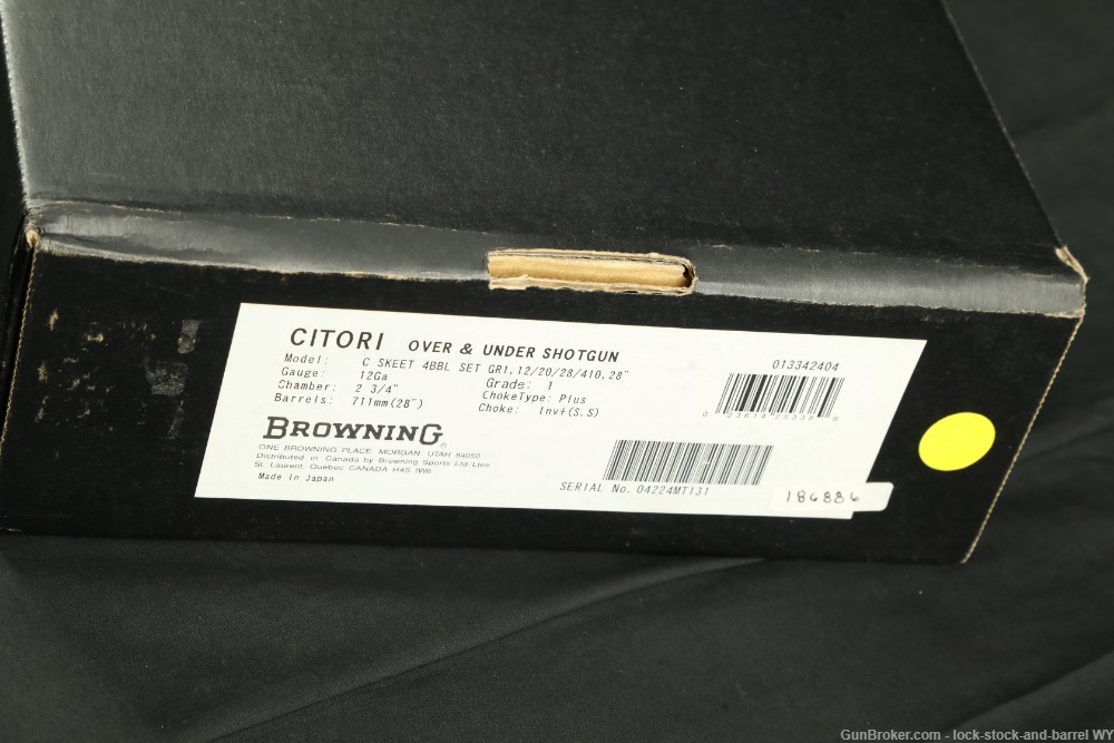 RARE Browning Citori Full Skeet Set 4x28” Barrel sets in Case O/U Shotgun -img-126