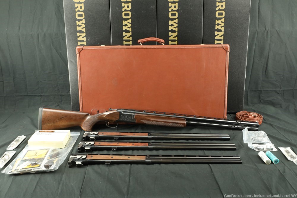 RARE Browning Citori Full Skeet Set 4x28” Barrel sets in Case O/U Shotgun -img-2
