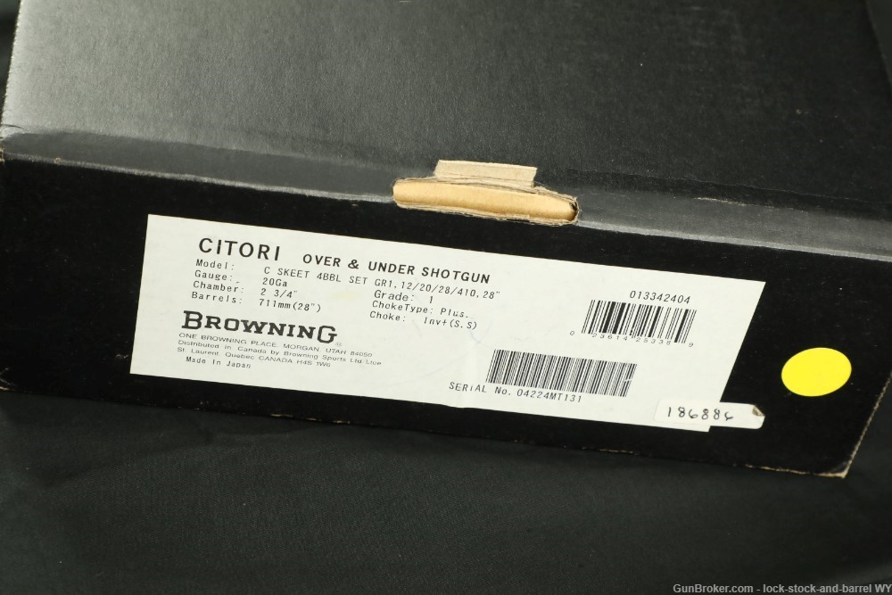 RARE Browning Citori Full Skeet Set 4x28” Barrel sets in Case O/U Shotgun -img-117