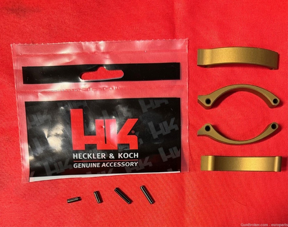 New Genuine Heckler & Koch German A5 RAL8000 trigger guard with pins-img-0
