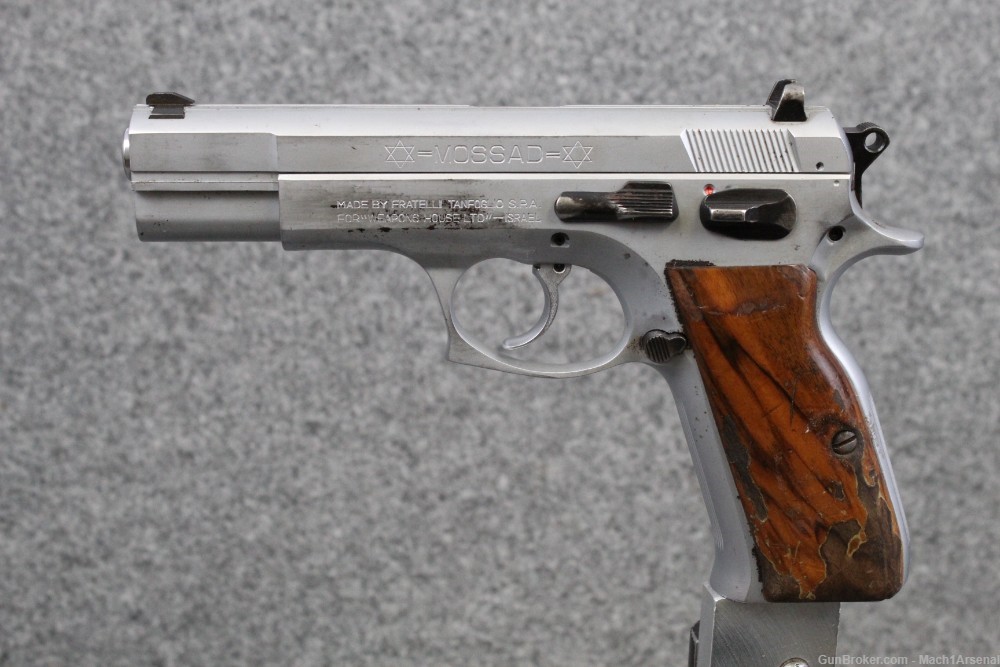 Full Size Tanfoglio Mossad Surplus 9mm Pistol with 2 Star of David Stamped-img-0