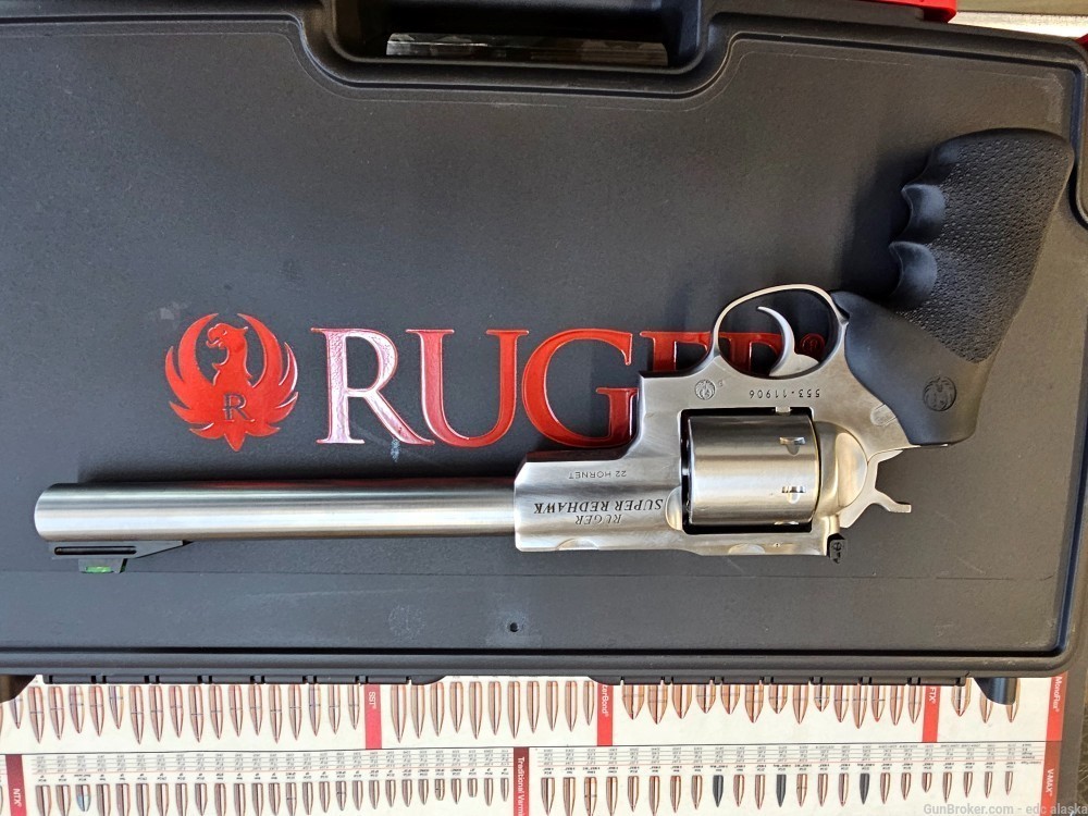 Ruger Super Redhawk 5526 new 22 hornet no cc fees-img-1