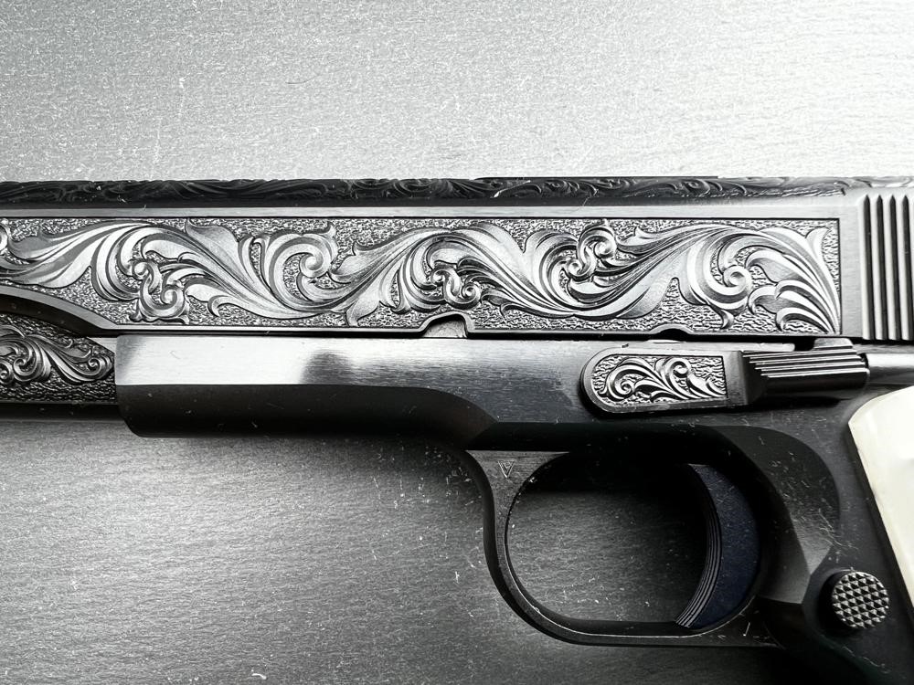 Colt 1911 Custom Engraved Blued Regal by Altamont .45 ACP AAA-img-2