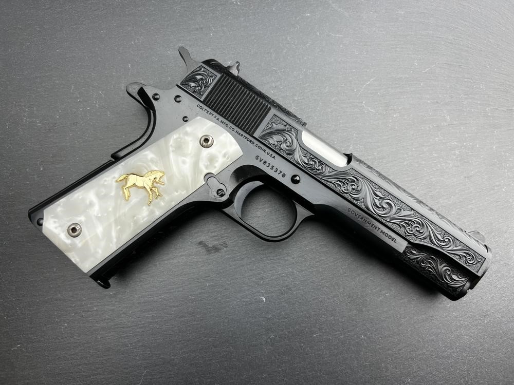 Colt 1911 Custom Engraved Blued Regal by Altamont .45 ACP AAA-img-15