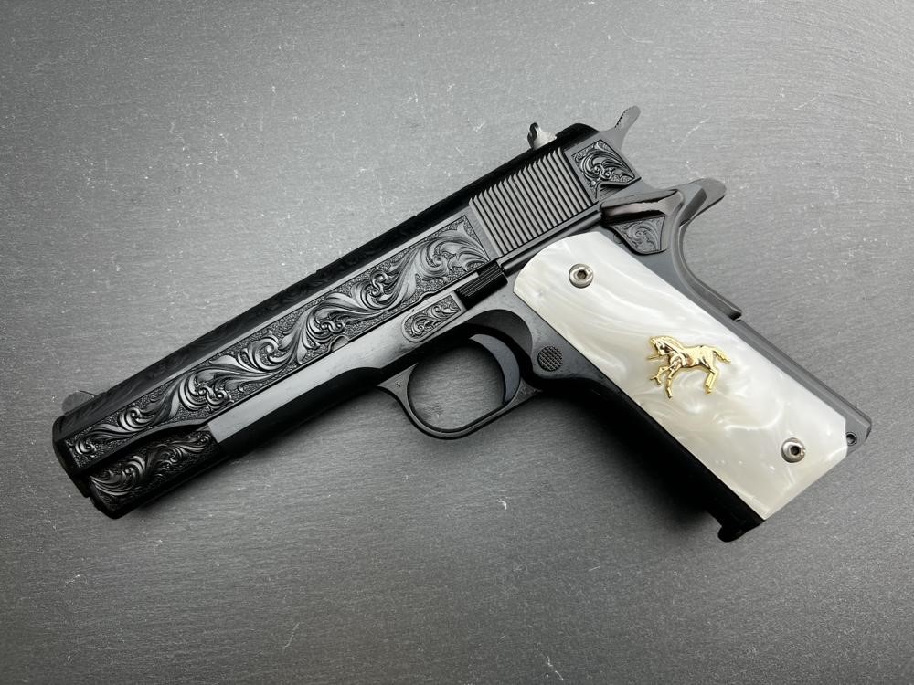 Colt 1911 Custom Engraved Blued Regal by Altamont .45 ACP AAA-img-14