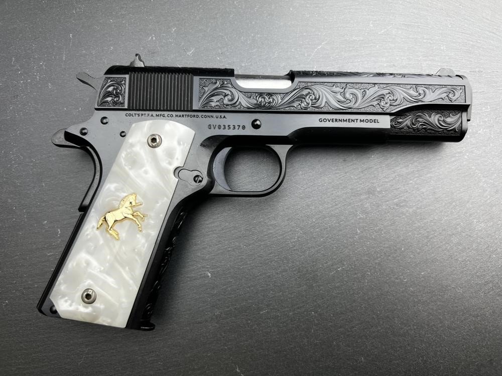 Colt 1911 Custom Engraved Blued Regal by Altamont .45 ACP AAA-img-6