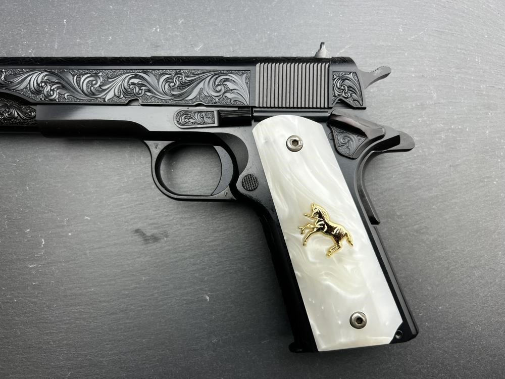 Colt 1911 Custom Engraved Blued Regal by Altamont .45 ACP AAA-img-4