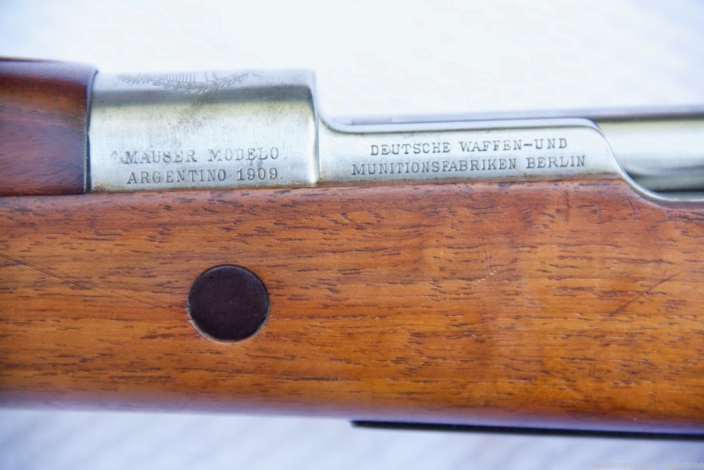  Argentine Mauser 98 Model 1909, 7.65x53mm rifle with brass/bullets/dies.-img-2