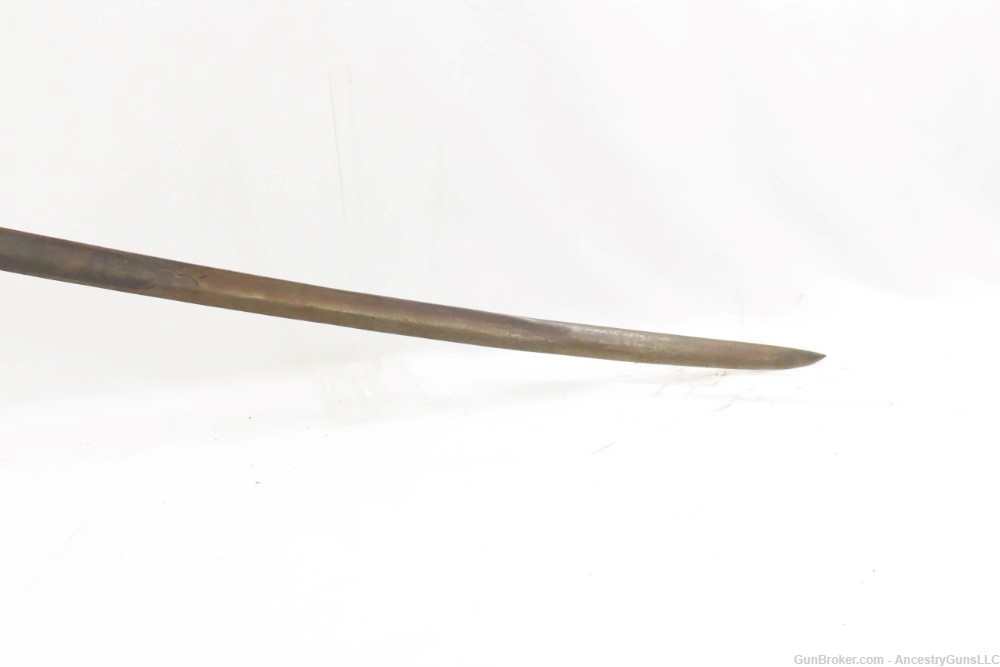  “C.S.A.” Marked Model 1850 Pattern FOOT OFFICER’S Sword Etched Blade BRASS-img-4