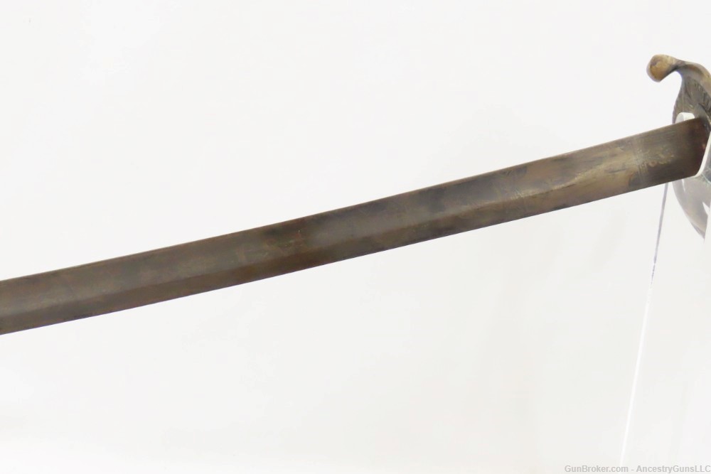  “C.S.A.” Marked Model 1850 Pattern FOOT OFFICER’S Sword Etched Blade BRASS-img-14