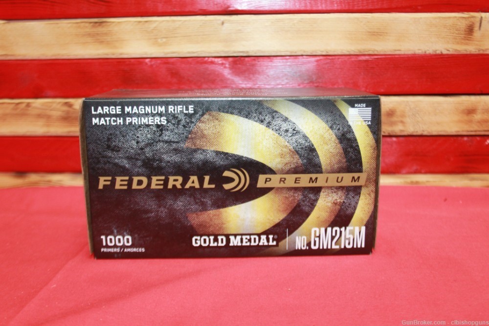 Federal Premium Gold Medal  Primers-Large Magnum Rifle Match 1000 count-img-0