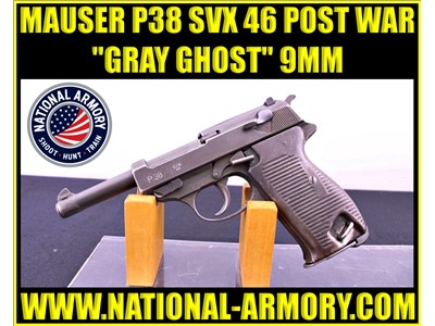 MAUSER P38 SVW 46 9MM POST WAR "GRAY GHOST" FRENCH OCCUPATION WWII GERMAN