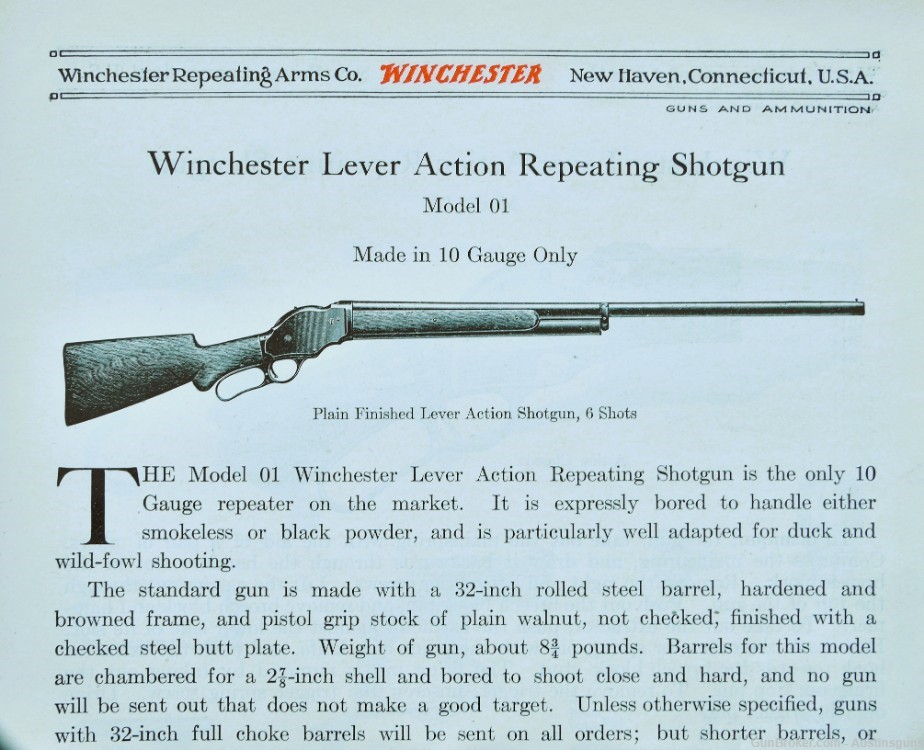Winchester Model 1901 10 ga Shotgun *UNTOUCHED COND.*-img-12