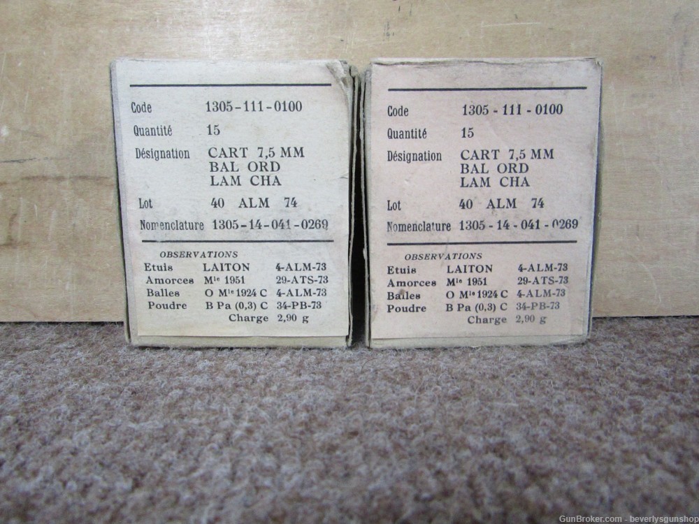 Surplus 7.5 French Ammo 30 Rounds-img-0