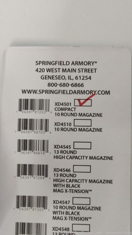 OEM Springfield Armory XD Compact 45 ACP 10rd Magazine No CC Fees-img-3