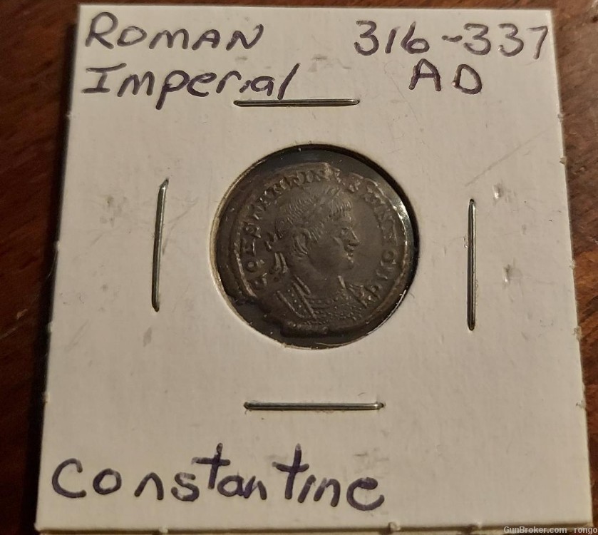  Constantine II, as Caesar, 316-337. Follis Gloria SMANA Roman (B4)-img-0