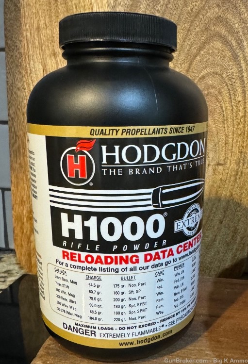 Hodgdon Extreme H1000 Rifle Powder 1 lb 7mm STW, 7mm rem mag-img-0