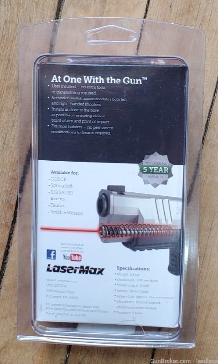 LaserMax Guide Rod Laser for Glock 23 Gen 4 Only, Pulsing Red Light-img-1