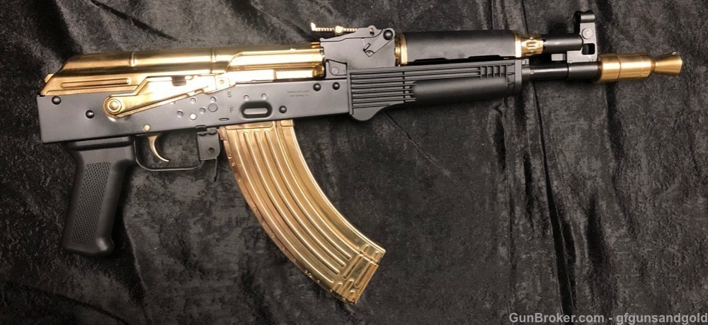 CUSTOM PIONEER ARMS HELL PUP AK-47, 24KT GOLD ACCENTS   *LAYAWAY OPTION*-img-0