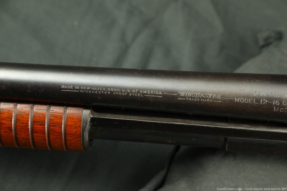 Winchester Model 12 1912 16 GA Takedown Pump Action Shotgun, MFD 1942 C&R-img-27