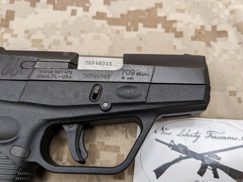 Taurus PT-709 Slim 9MM Pistol USED 1-7rd Mag Good Condition-img-6