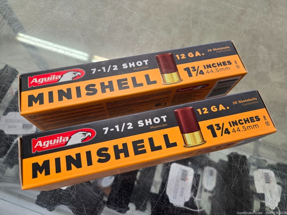 Aguila Minishell 12ga 7.5 Shot 1.75" 2 Boxes Total Of 40 Rounds-img-0