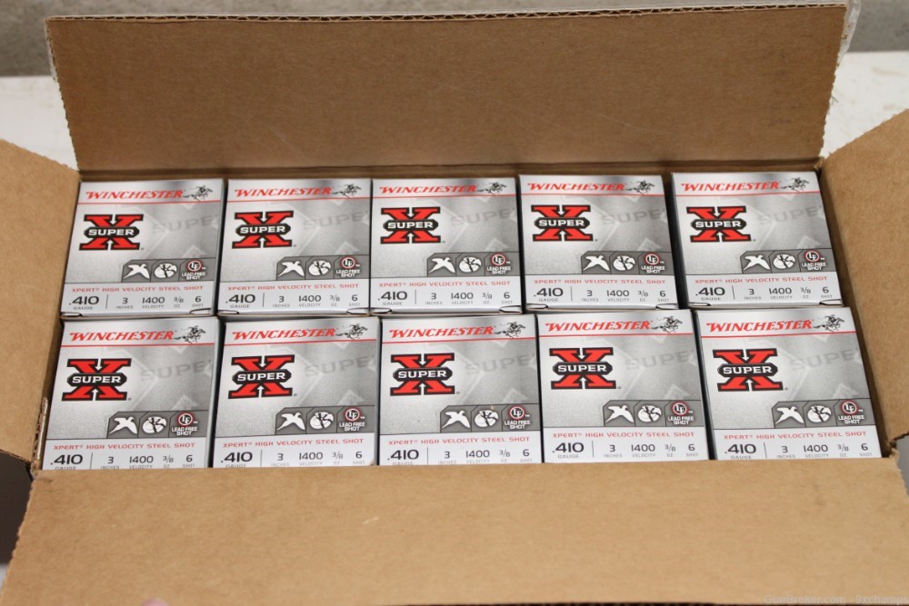 250 Rounds Winchester Super X 410 6 Shot STEEL 3 inch 1400 FPS ammo-img-0