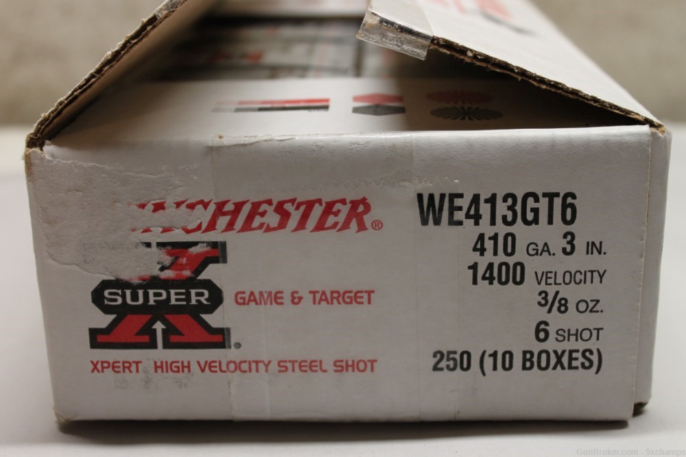 250 Rounds Winchester Super X 410 6 Shot STEEL 3 inch 1400 FPS ammo-img-1