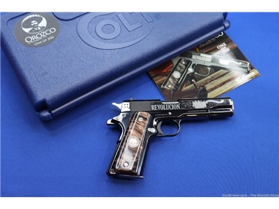Colt 1911 PASCUAL OROZCO Pistol 38 SUPER 1 of 300 Mexico SILVER ENGRAVED