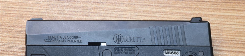 Beretta Model BU9 NANO 9mm 3" Barrel Box 2 Mags 5 Rounds-img-4