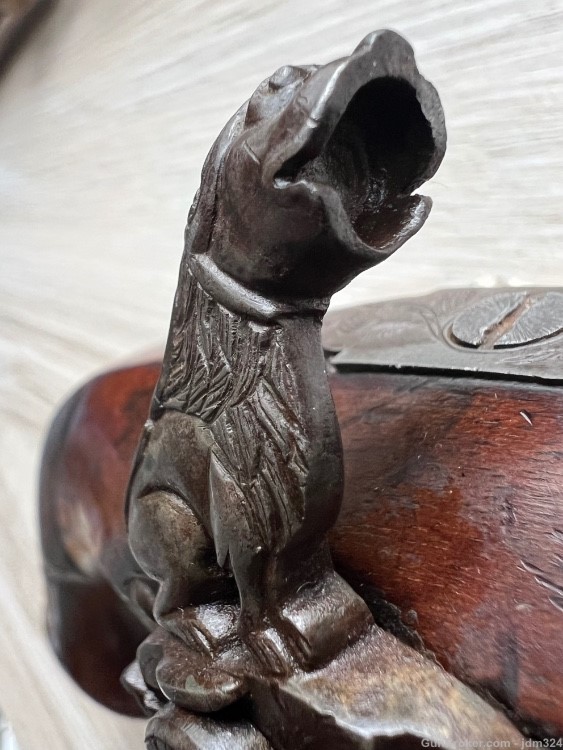 Chiseled Engraved & Gold Filled Miquelet Percussion Pistol Royal Family?   -img-9